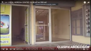 Local heredia centro 16.38 m2 en 200 mil colones (los dones)