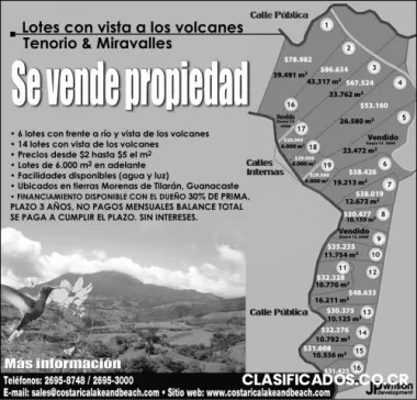 Lotes desde $29,000 financiados!