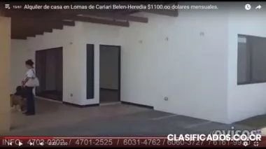 Alquiler de casa en lomas de cariari belen-heredia $1100.oo dolares mensuales.