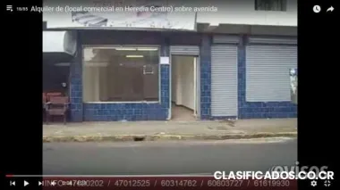 Alquiler de local comercial en heredia centro sobre avenida 500 mil colones (panfilo #17)