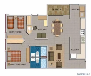 Apartamento en condominio cerca de santa ana