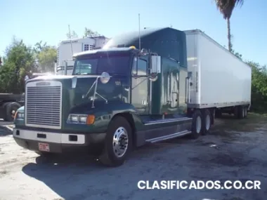 Cabezal freightliner y contenedor