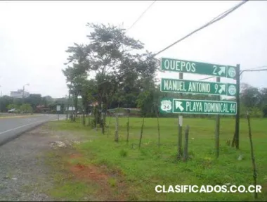 Terreno en intersección quepos-manuel antonio-dominical