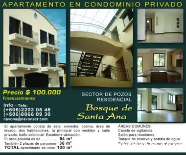 Vendo apartamento residencial bosques de santa ana