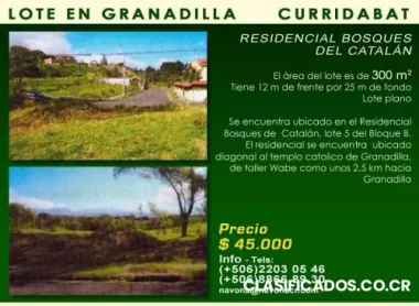 Vendo lote en granadilla - curridabat