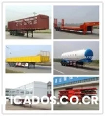 Vrias remolques semi-remolque de baja de plataforma semi-remolque de tanqusemi-remolque...