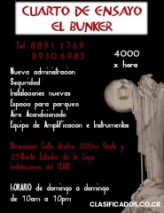 Cuarto de ensayo el bunker alajuela