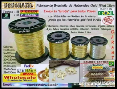 Material para armar bisuterias – gold-filled 14k