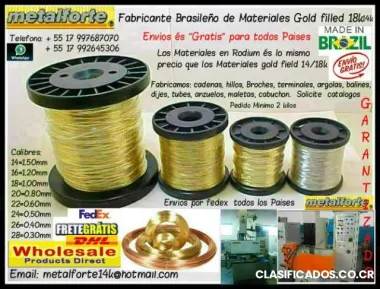Materiales gold filled 18k para armar bisuterias