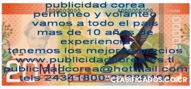 Perifoneo y volanteo x todo el pais desde 6 mil colones