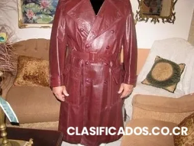 Abrigo de cuero para hombre