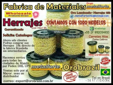 Alambre gold filled 14k/18k para crear bisuterias ? fabricante brasileño.