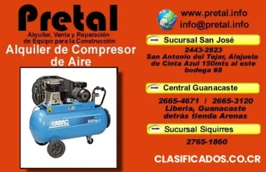 Alquiler de compresores de aire el pretal
