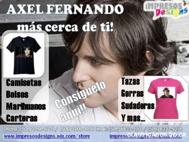 Axel en costa rica. llevate tus camisetas bolsos personalizados