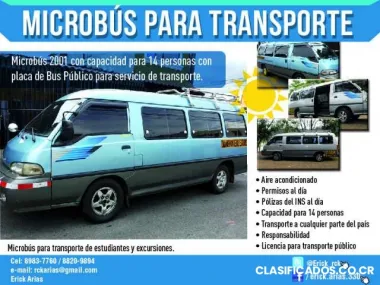 Buseta para viajes y excursiones