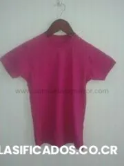 Camisetas lisas cuello redondo para niño