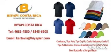 Camisetas para publicidad, uniformes y deportivas.