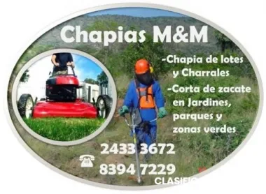 Jardinería, chapias y corta de zacate