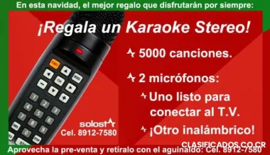 Karaoke stereo - 2 micrófonos - listo a t.v. - nuevos!