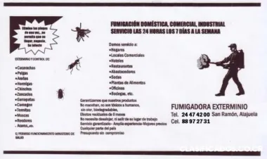 Ofrecemos servicios fumigadora exterminio