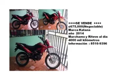 Se vende moto marca katana