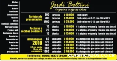 Tarjetas de presentación