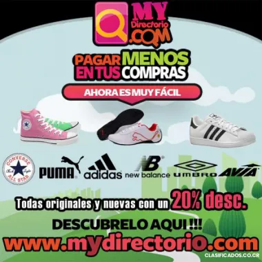 Tenis converse, adidas, puma y otras, nuevas con 20% descuento