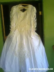 Vendo vestido de novia blanco, utilizado solo una vez