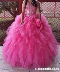 Vestido 15 años coral