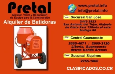 Alquiler de batidora para concreto el pretal