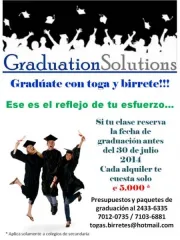 Alquiler y venta de togas y birretes