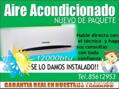 Nuevo!! vendo aire acondicionado para oficina o casa y se lo doy instalado, 1200btu