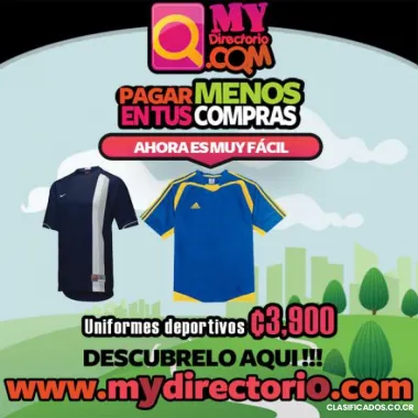 Uniformes deportivos en ¢3,900 colones cada uno