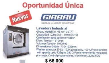 Se vende Lavadora Industrial GIRBAU