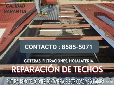 REPARACIÓN DE GOTERAS, FILTRACIONES Y TECHOS. 