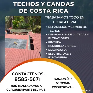  TODO EN TECHOS, HOJALATERÍA, PINTURA Y MÁS.. 