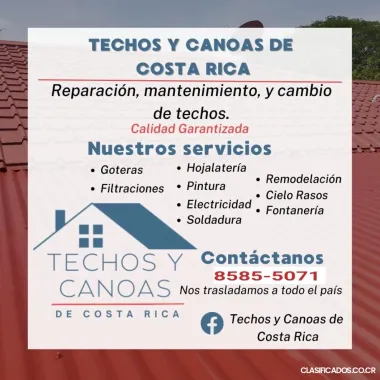 REPARACIÓN DE TECHOS Y GOTERAS. TODO EN HOJALATERIA. 