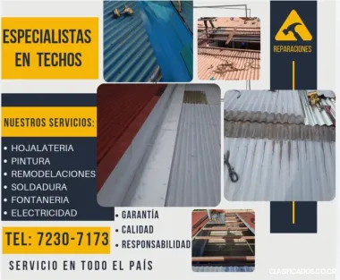 ESPECIALISTAS EN TECHOS. TODO EN CANOAS, BOTAGUAS Y MÁS.. 