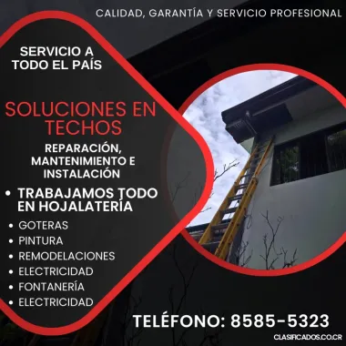 SOLUCIONES EN TECHOS: REPARACIÓN, MANTENIMIENTO Y MUCHO MÁ