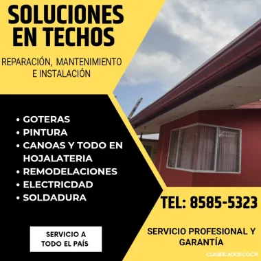 SOLUCIONES EN TECHOS. TODO EN PINTURA Y REMODELACIONES.