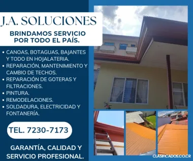 TODO EN PINTURA, TECHOS, HOJALATERÍA,REMODELACIONES.
