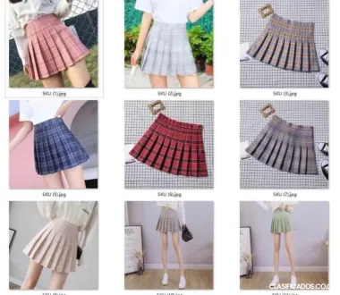 falda de paletones o falda plisada 