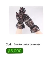guantes cortos