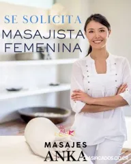 SE SOLICITA MASAJISTA FEMENINA DE 18 A 30 AÑOS. 
