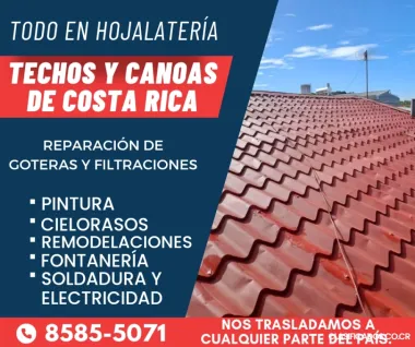TECHOS Y CANOAS DE COSTA RICA.
