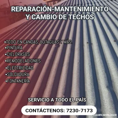 REPARACIÓN-MANTENIMIENTO Y CAMBIO DE TECHOS.
