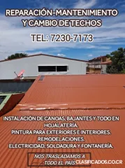 REPARACIÓN, MANTENIMIENTO Y CAMBIO DE TECHOS. 