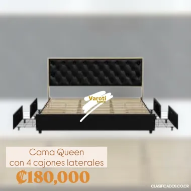 Cama Queen con gavetas